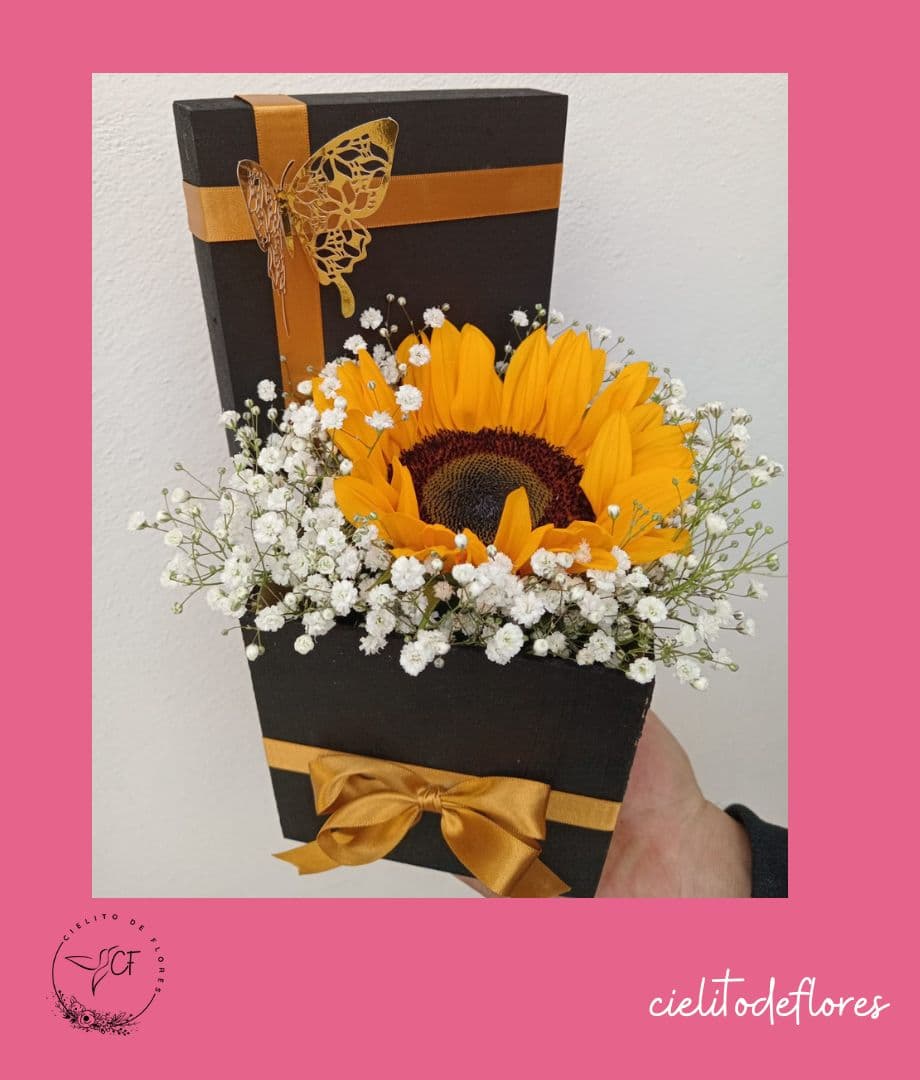 Caja con Girasol 