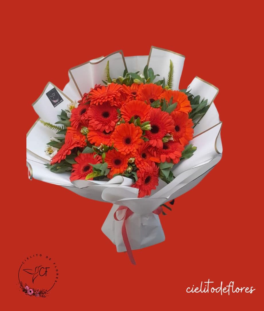 Bouquet Gerberas y Astromelias