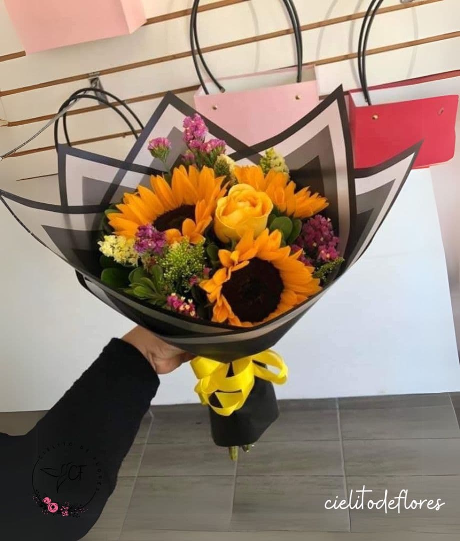 Bouquet girasoles alegria