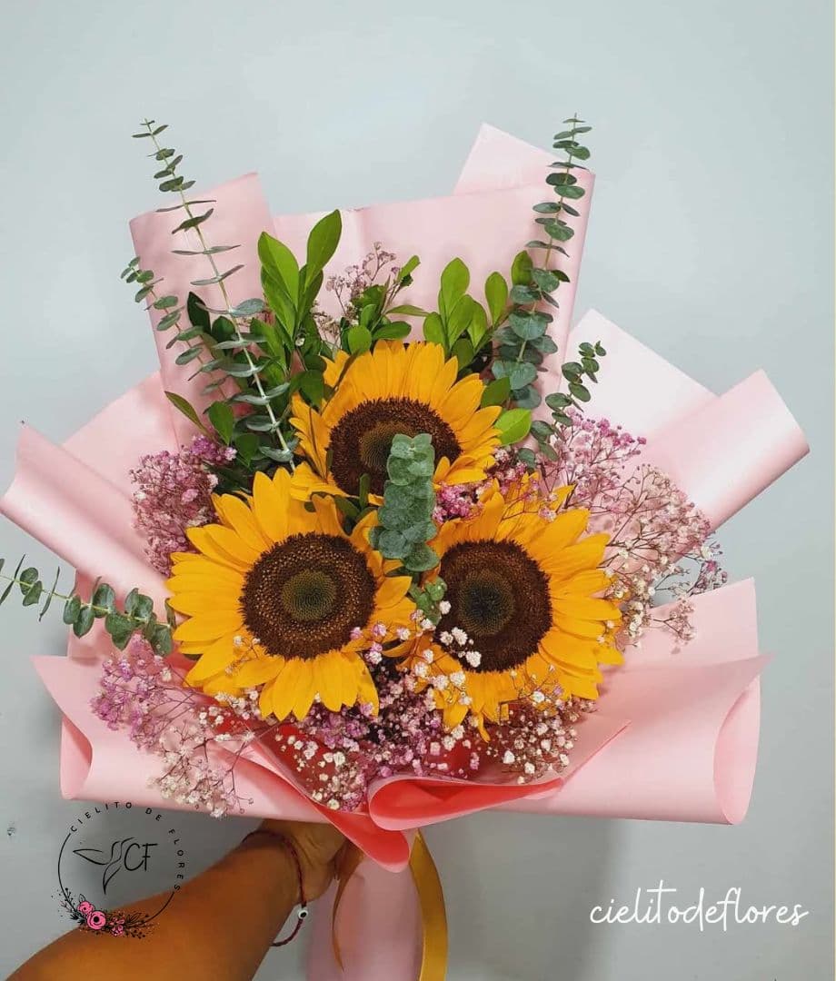 Bouquet Girasoles Rosa