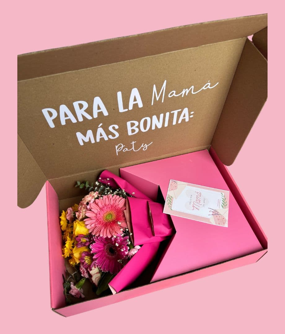 Caja con Ramo Floral