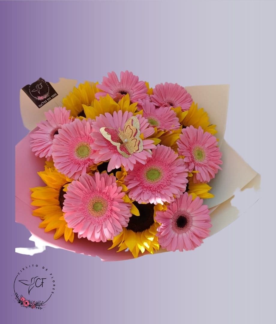 Bouquet Girasol y Gerberas